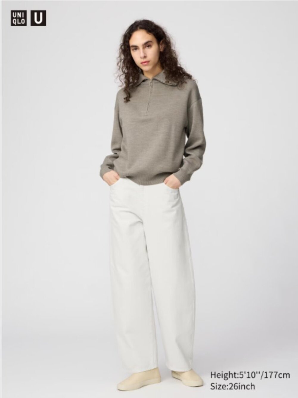 Uniqlo U Barrel Pants in Off White